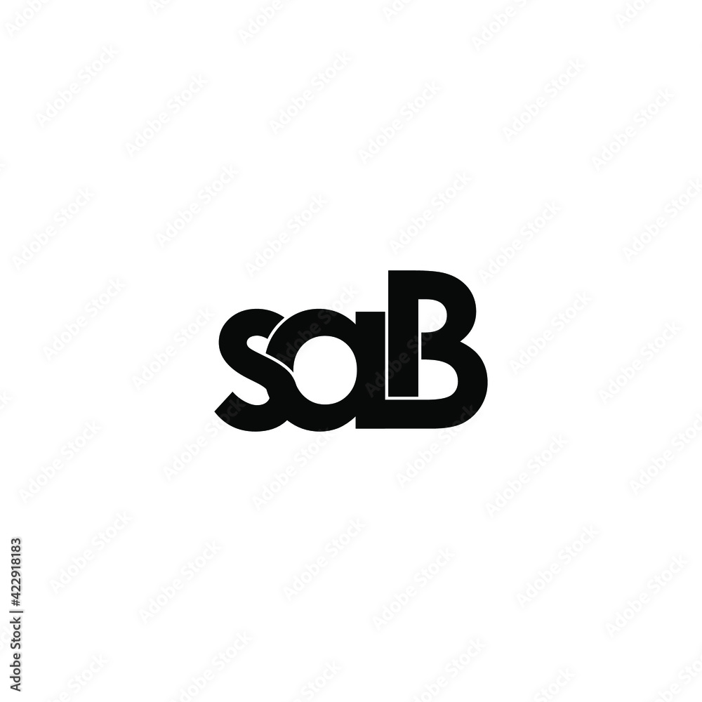 sab letter original monogram logo design sab letter original monogram logo design