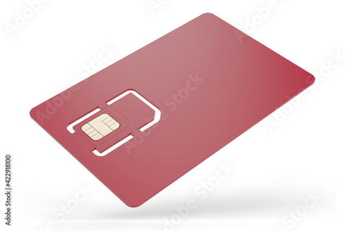 Plakat blank sim card isolated on white background