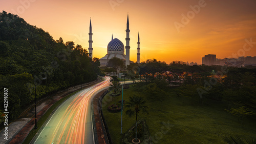 A sunrise moment of local mosque from Malaysia.