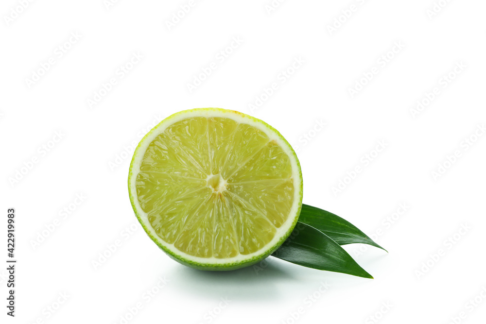 Fresh ripe lime isolated on white background Fresh ripe lime isolated on white background