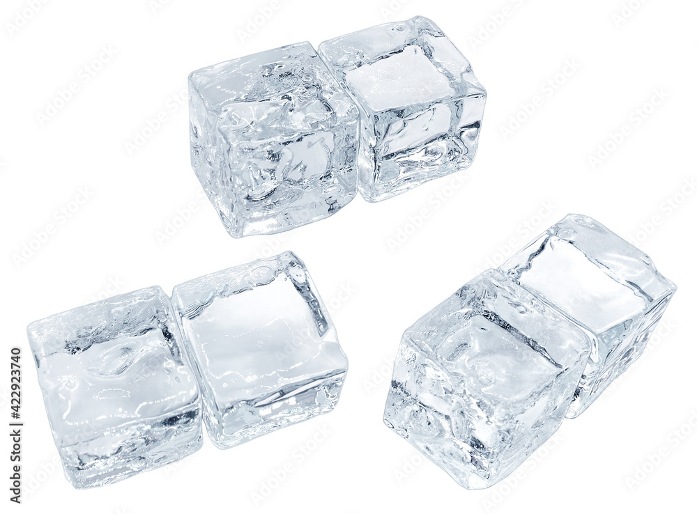 Obraz premium 氷 イラスト キューブ w リアル