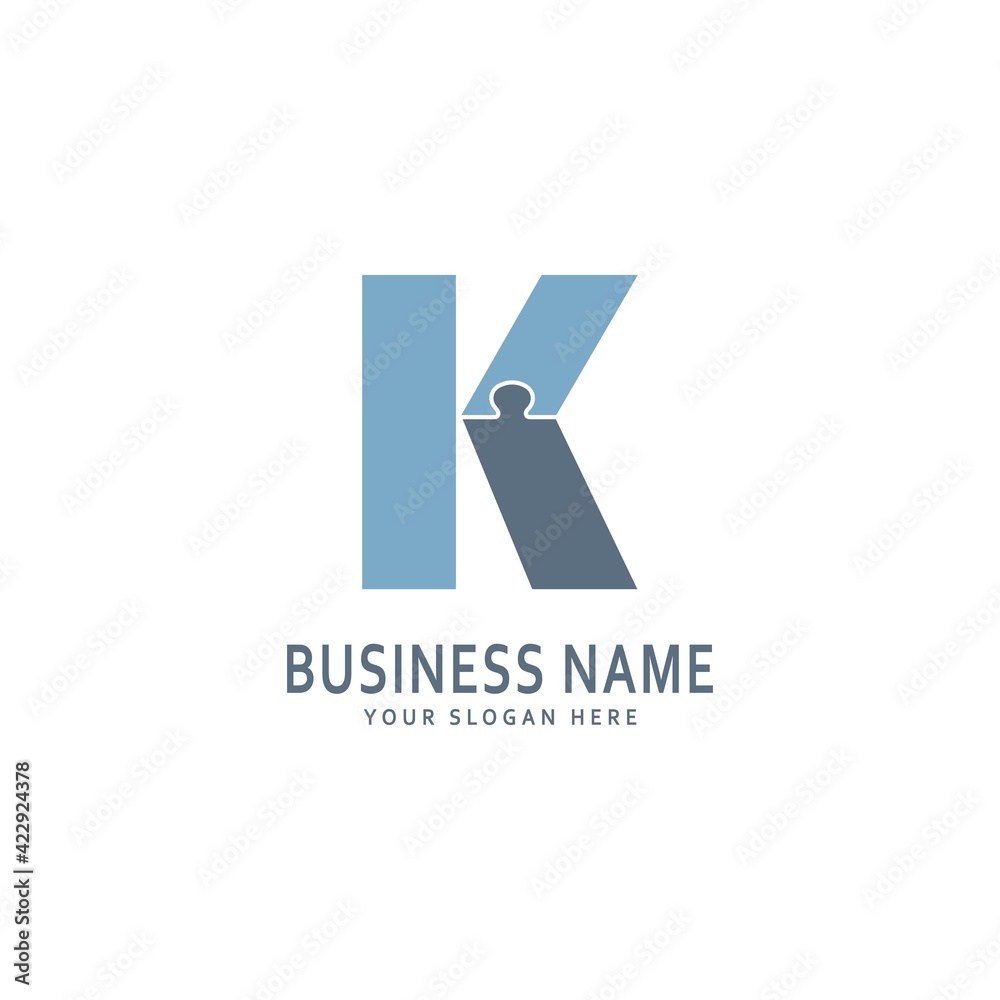 alphabet capital logo. Creative puzzle design concept alphabet capital logo. Creative puzzle design concept