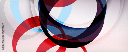 Ring geometric shapes, o letter repetition wallpaper. Abstract background for business or technology presentations, internet posters or web brochure covers