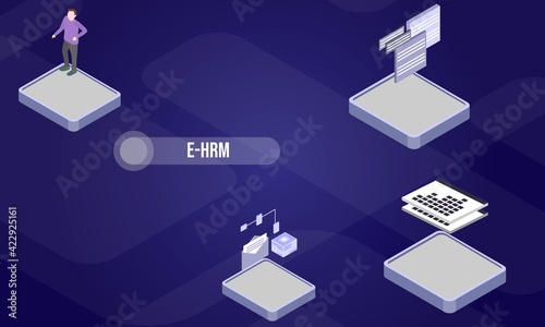 E-HRM concept on abstract design