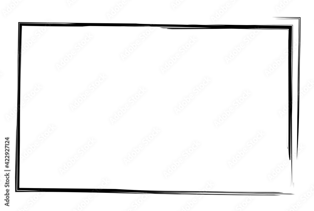 Grungy rectangular frame, border, plaque outline Grungy rectangular frame, border, plaque outline