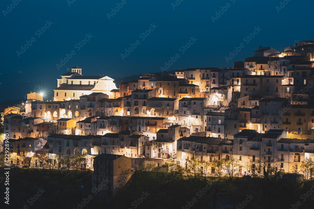 ancient town of Calitri, state of salerno, campania, italy