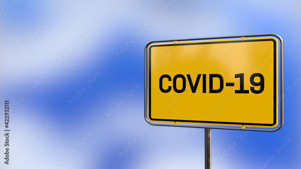 Realistic 3D yellow city sign illustration. Realistic 3D yellow city sign illustration.