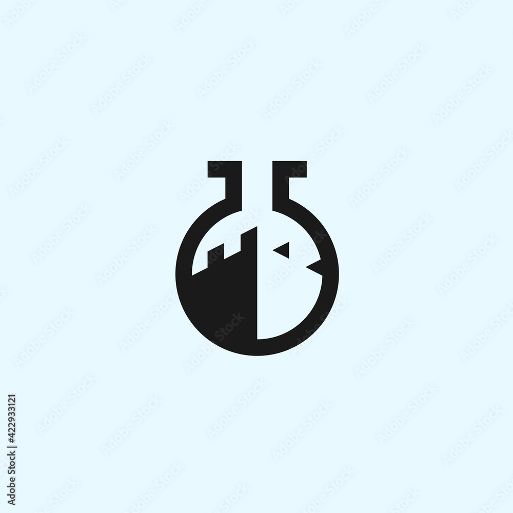 abstract castle logo. lab icon abstract castle logo. lab icon