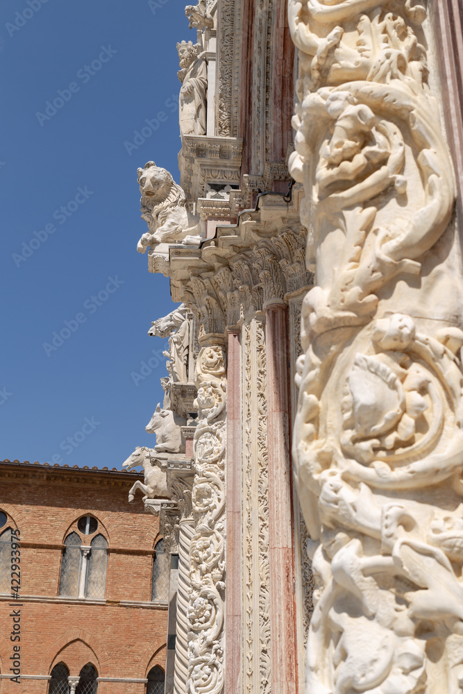 Cathedral Ornament Detail in Siena, italy