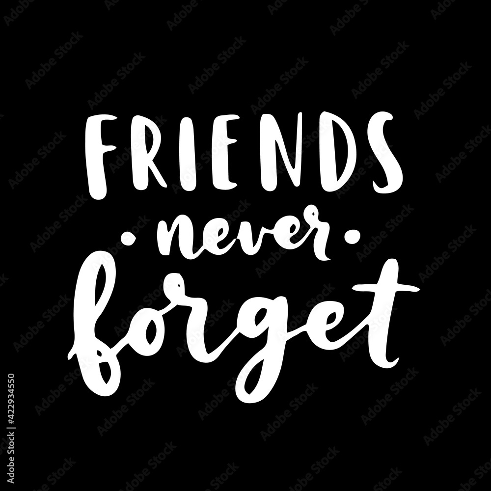 Happy Friendship Day cute hand lettering. Best friends forever. Greeting card typography template. Modern calligraphy design elements, quotes, friend phrase.