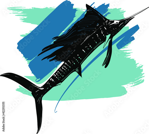 Marlin fish in the water