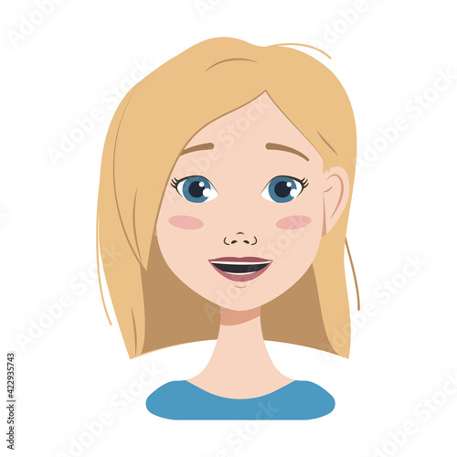 Avatar of a woman with blond hair, blue eyes and bob haircut