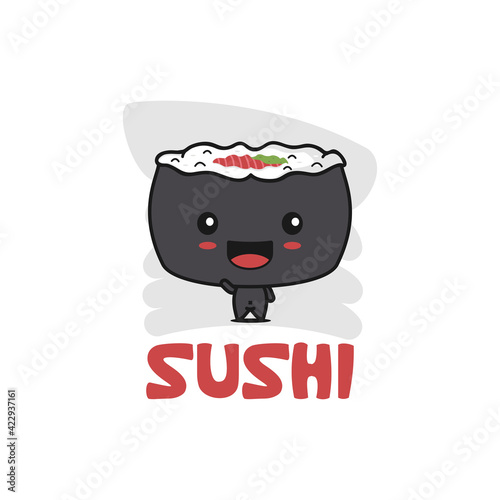 Cute sushi mascot character