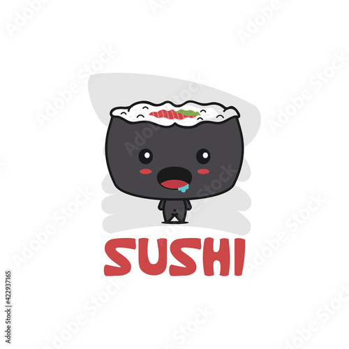 Cute sushi mascot character