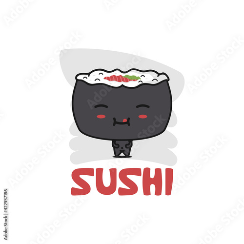 Cute sushi mascot character
