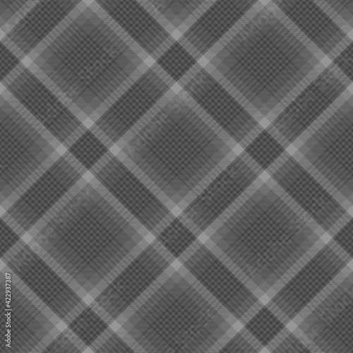 Black and White Chevron Plaid Tartan textured Seamless Pattern Design