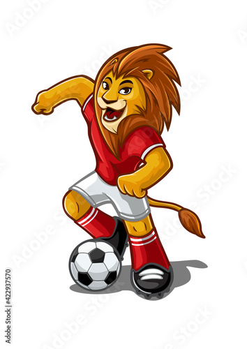 lion mascot for soccer championship