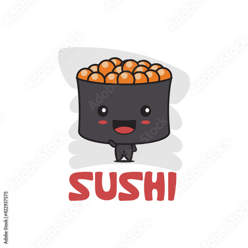 Cute sushi mascot character