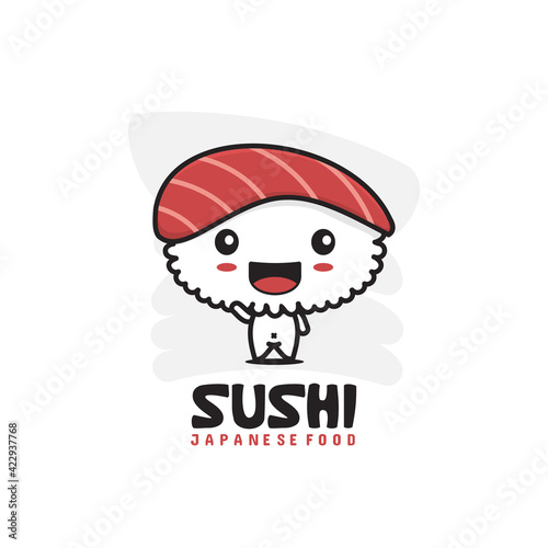 Cute sushi mascot character