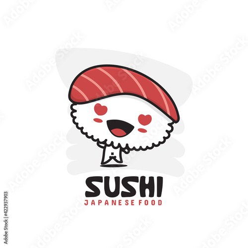 Cute sushi mascot character