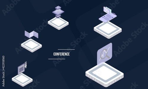 conference concept on abstract design