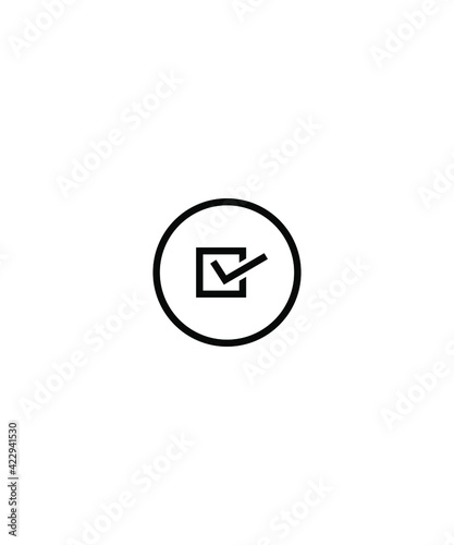 check mark icon,vector best line icon.