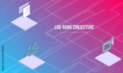 Log-rank conjecture concept on abstract design photo