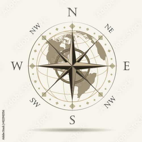 Wind Rose Navigation Emblem