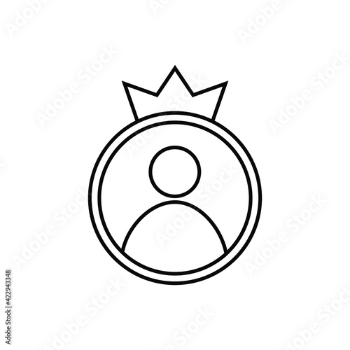 Employee of the month vector icon. talent award illustration sign. outstanding achievement symbol. winner logo. 
first place winner symbol. reward for good work. successful person. accomplishment cele