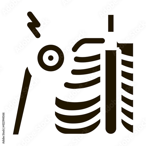 arthritis of shoulder joint icon Vector Glyph Illustration