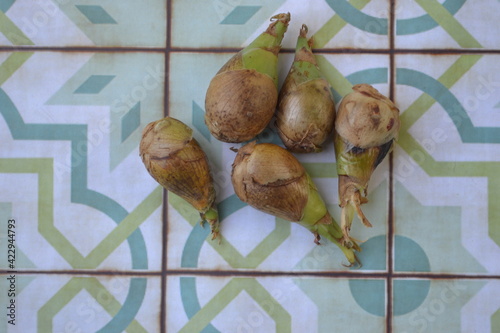 Onions on tiles