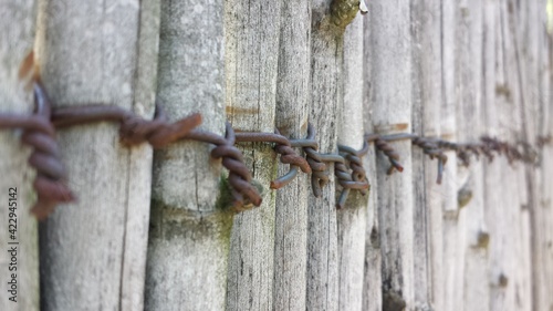 old rusty fence