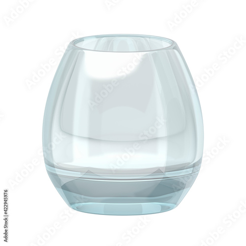 Empty glass for water, whisky, vodka or other alcoholic drink isolated on white background