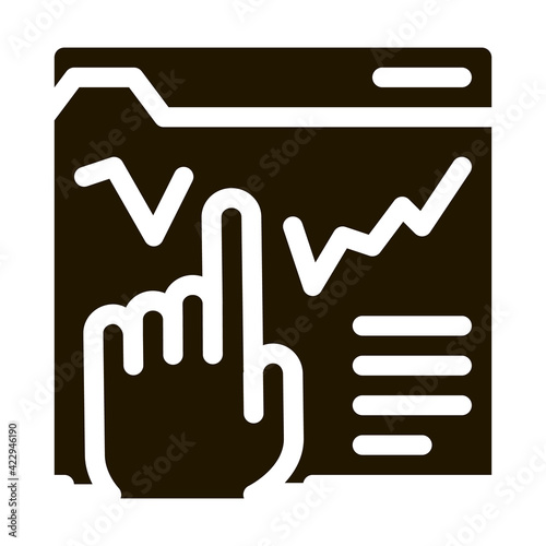 business promotion folder icon Vector Glyph Illustration