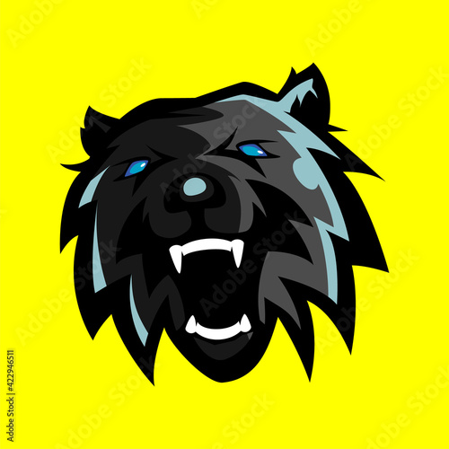 vector illustration of roaring bear head for your esport logo, business mascot, etc