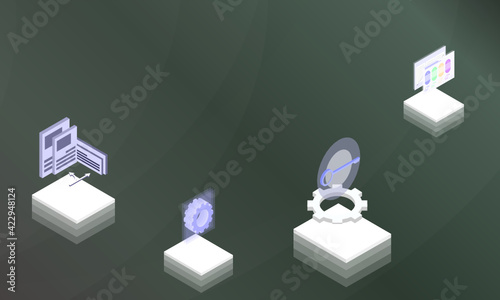 CEO succession concept on abstract design