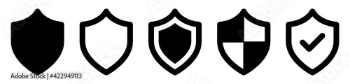Fotografija Shield badge vectors illustration on white background.