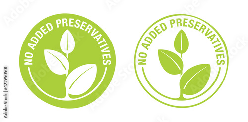 No Added Preservatives eco-friendly sign 
