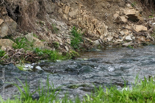 a small river in the mountains