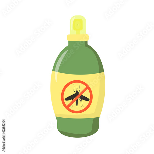 vector illustration of mosquito spray isolated on a white background