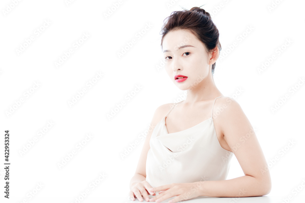 Portrait Of Beautiful Woman in Studio Portrait Of Beautiful Woman in Studio