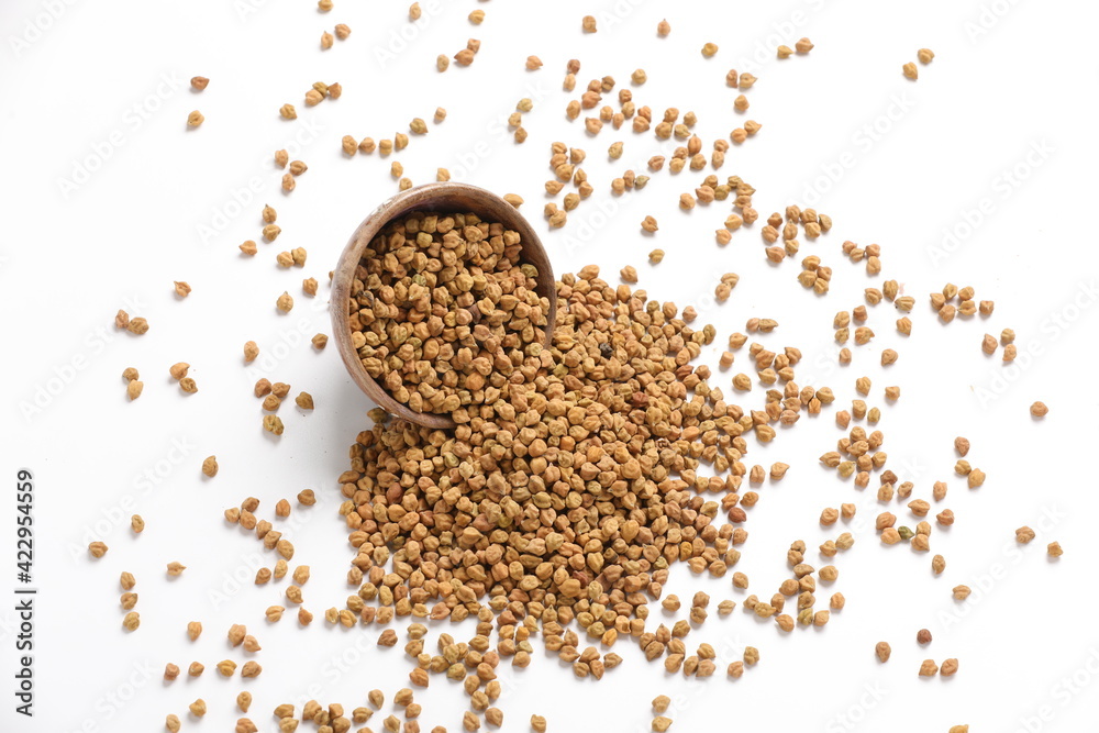 Dried chickpeas in bowl isolated on white background. Dried chickpeas in bowl isolated on white background.