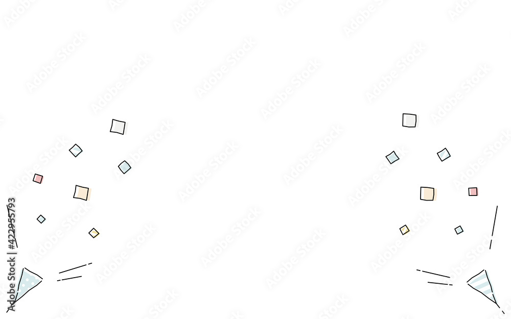 ゆるい線画 手書き風のクラッカー Stock ベクター Adobe Stock