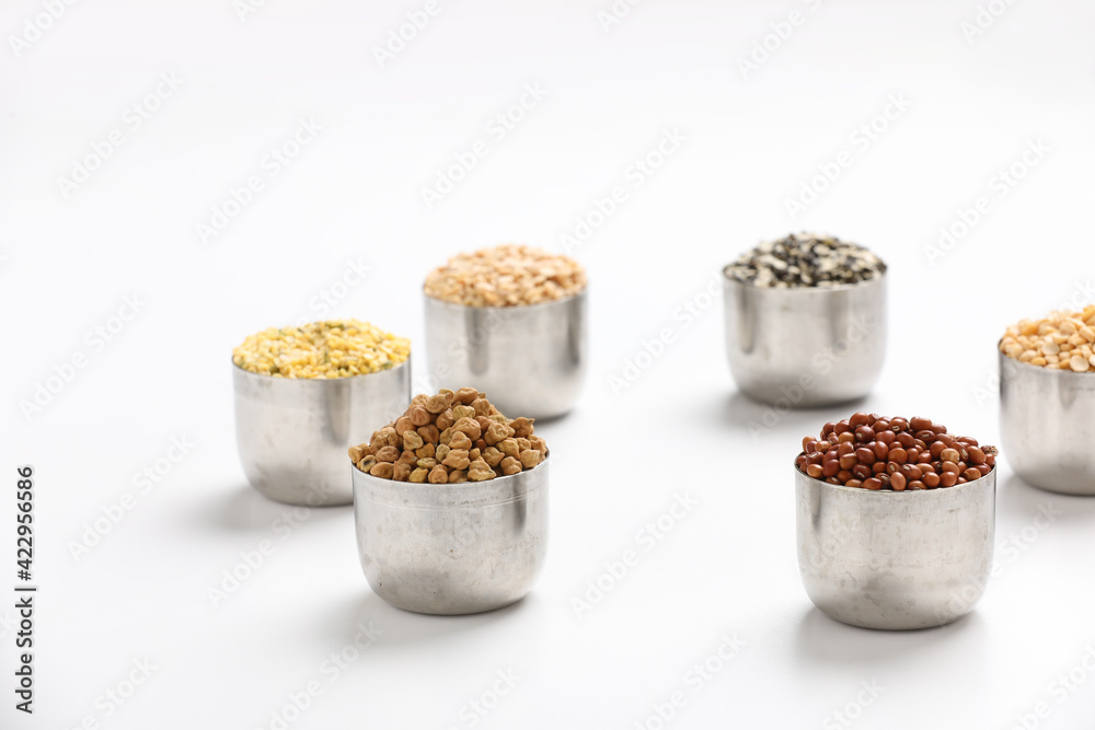 Dry Beans in bowl on white background Dry Beans in bowl on white background