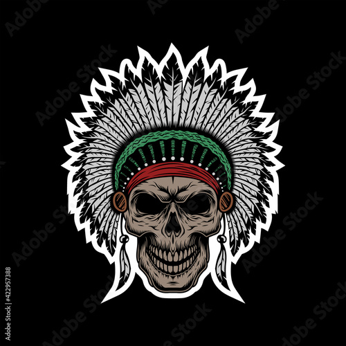apache indian skull