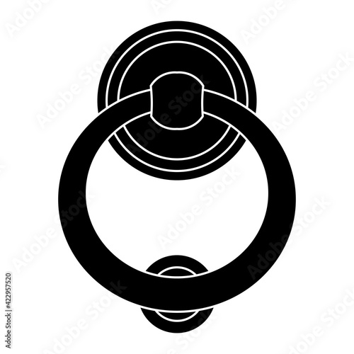 Knocker ring icon, vector illustration