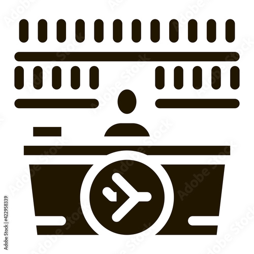 appearance of duty free counter icon Vector Glyph Illustration