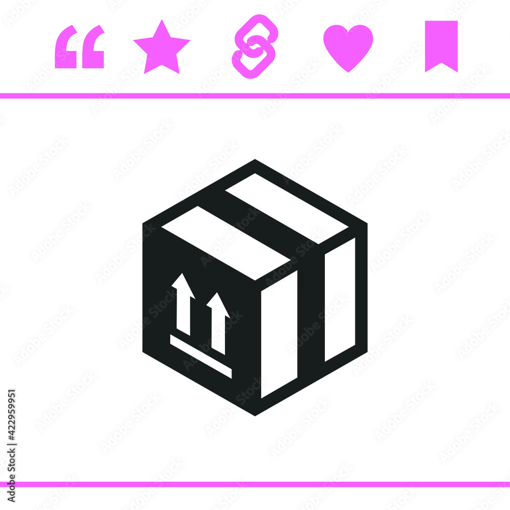Simple black vector icon on white background Simple black vector icon on white background