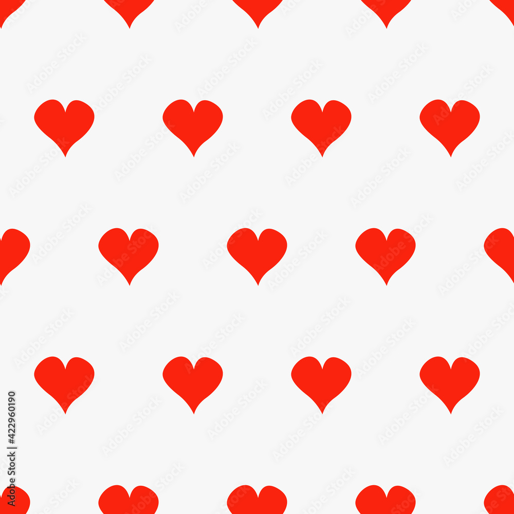 Red Hearts Pattern. Vector Red Wallpaper Pattern. Red Hearts Pattern. Vector Red Wallpaper Pattern.