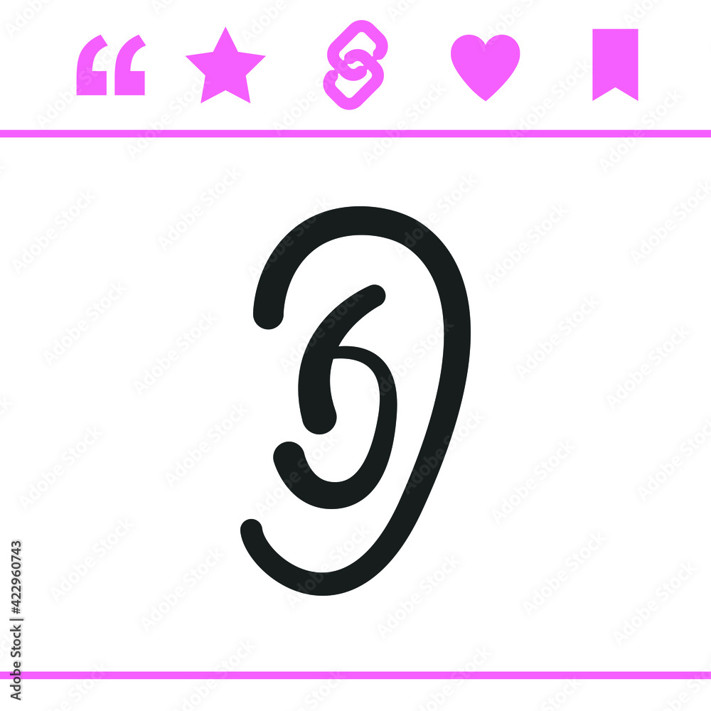 Simple black vector icon on white background Simple black vector icon on white background
